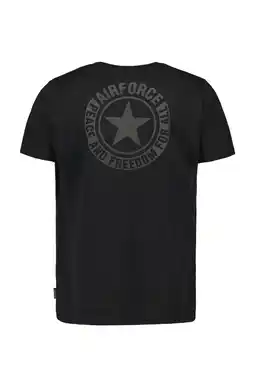 Wehkamp Airforce regular T-shirt met backprint zwart aanbieding