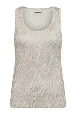 Wehkamp FREEQUENT top met zebraprint - beige aanbieding