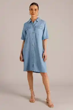 Wehkamp Yest blousejurk light blue denim aanbieding