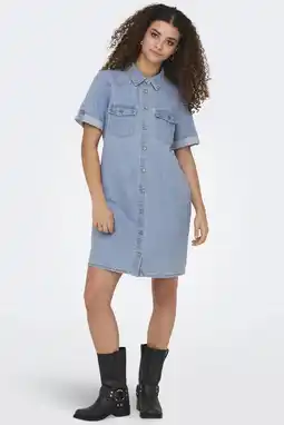Wehkamp ONLY Denim spijkerjurk blauw aanbieding