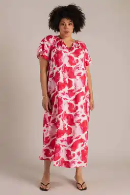 Wehkamp Yest Curve gebloemde maxi jurk rood aanbieding