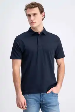 Wehkamp GABBIANO jersey regular polo donkerblauw aanbieding
