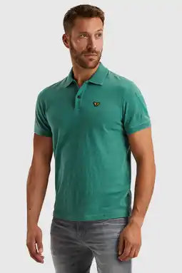 Wehkamp PME Legend regular polo gebreid groen aanbieding
