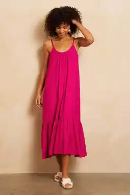 Wehkamp Lofty Manner maxi jurk fuchsia aanbieding