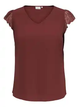 Wehkamp ONLY CARMAKOMA top roodbruin aanbieding