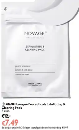 Oriflame 48678 Novage+ Proceuticals Exfoliating & Clearing Pads aanbieding