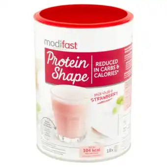 De Online Drogist Modifast Protein Shape Milkshake Aardbei 540GR aanbieding