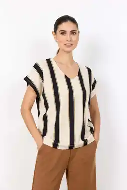 Wehkamp Soyaconcept gestreept T-shirt ecru aanbieding