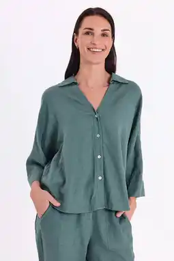 Wehkamp FREEQUENT linnen blouse - grijsgroen aanbieding