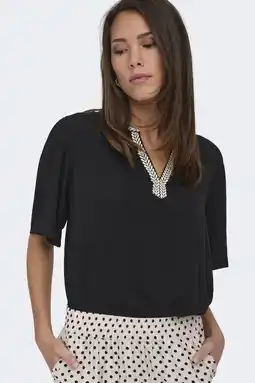 Wehkamp JDY blousetop met textuur zwart aanbieding