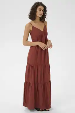 Wehkamp Kaffe maxi jurk rood aanbieding