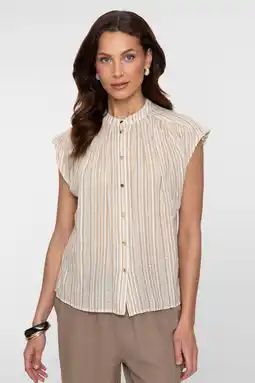 Wehkamp Geisha gestreepte blouse ecru aanbieding