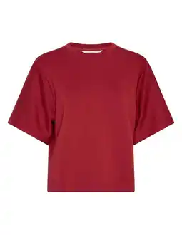 Wehkamp MSCH Copenhagen t-shirt - donkerrood aanbieding