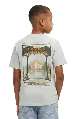 Wehkamp Malelions T-shirt met backprint grijsblauw aanbieding
