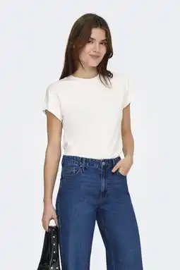 Wehkamp ONLY T-shirt ecru aanbieding