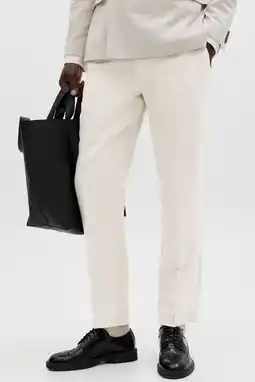 Wehkamp JACK & JONES PREMIUM JPRBLAMARTIN slim pantalon met linnen beige aanbieding