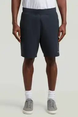 Wehkamp G-STAR slim regularwaist sweatshort donkerblauw aanbieding