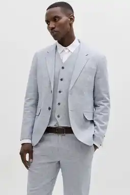 Wehkamp JACK & JONES PREMIUM colbert met linnen blauw aanbieding