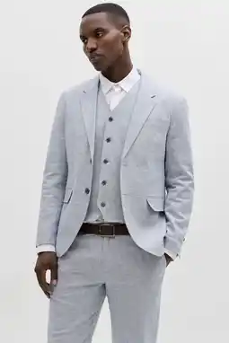 Wehkamp JACK & JONES PREMIUM colbert met linnen blauw aanbieding