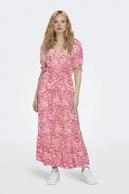 Wehkamp ONLY maxi jurk roze aanbieding
