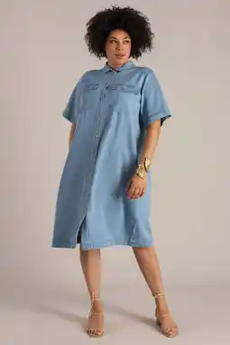 Wehkamp Yest Curve blousejurk light blue denim aanbieding