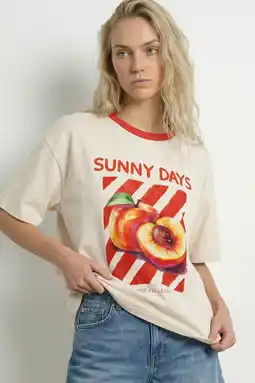 Wehkamp HYPEDROP T-shirt met print - ecru aanbieding