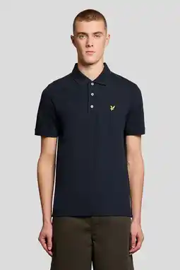 Wehkamp Lyle & Scott regular polo donkerblauw aanbieding
