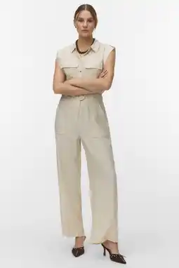 Wehkamp VERO MODA jumpsuit beige aanbieding