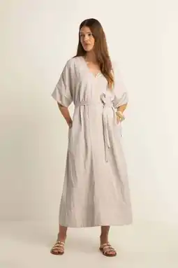 Wehkamp Expresso midi jurk beige aanbieding