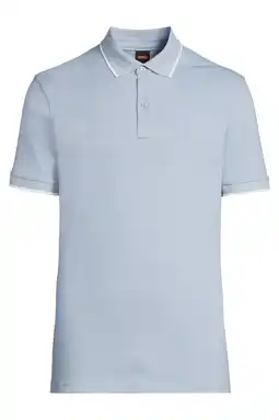 Wehkamp BOSS slim polo lichtblauw aanbieding