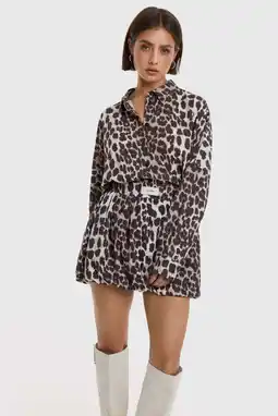Wehkamp Alix the Label rok met panterprint bruin aanbieding