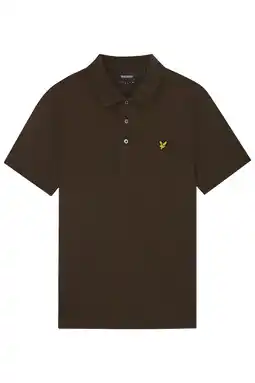 Wehkamp Lyle & Scott regular polo donkerbruin aanbieding