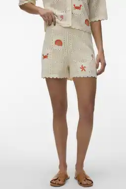 Wehkamp VERO MODA regularwaist casual short ecru aanbieding