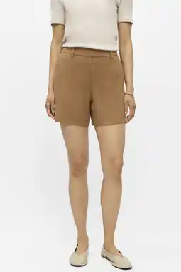 Wehkamp OBJECT regularwaist casual short camel aanbieding