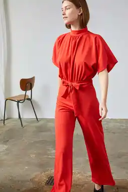 Wehkamp SisterS Point jumpsuit koraalrood aanbieding