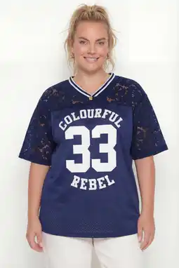 Wehkamp Colourful Rebel Curve T-shirt blauw aanbieding