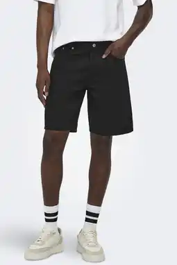 Wehkamp ONLY & SONS ONSEDGE straight short black denim aanbieding