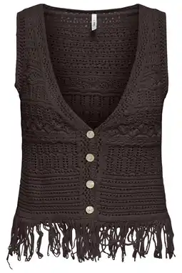 Wehkamp ONLY top bruin gebreid aanbieding