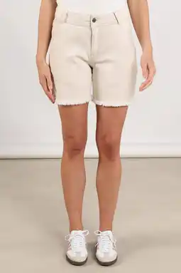 Wehkamp NUKUS regular highwaist denim short beige aanbieding
