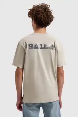 Wehkamp Ballin T-shirt met backprint beige aanbieding