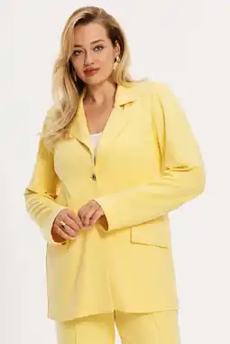 Wehkamp YOEK regular blazer geel aanbieding