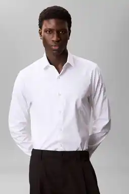 Wehkamp Calvin Klein slim zakelijk overhemd wit aanbieding