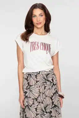 Wehkamp Geisha T-shirt ecru aanbieding