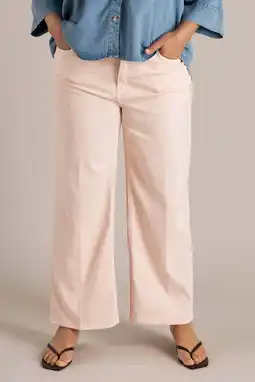 Wehkamp Yest Curve bootcut highwaist broek lichtroze aanbieding