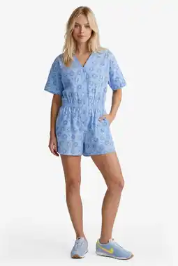 Wehkamp FLURESK gebloemde playsuit blauw aanbieding