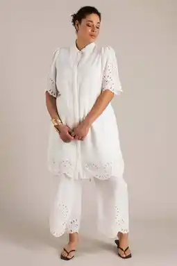 Wehkamp Yest Curve tuniek broderie wit aanbieding