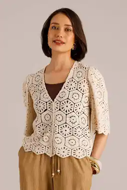 Wehkamp Yest top crochet crème aanbieding