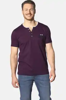 Wehkamp Jan Vanderstorm T-shirt Plus Size HAFTOR donkerrood aanbieding