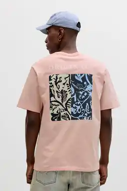 Wehkamp JACK & JONES ORIGINALS regular T-shirt met backprint roze aanbieding