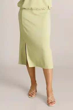 Wehkamp Ivy Beau midi rok lichtgroen aanbieding